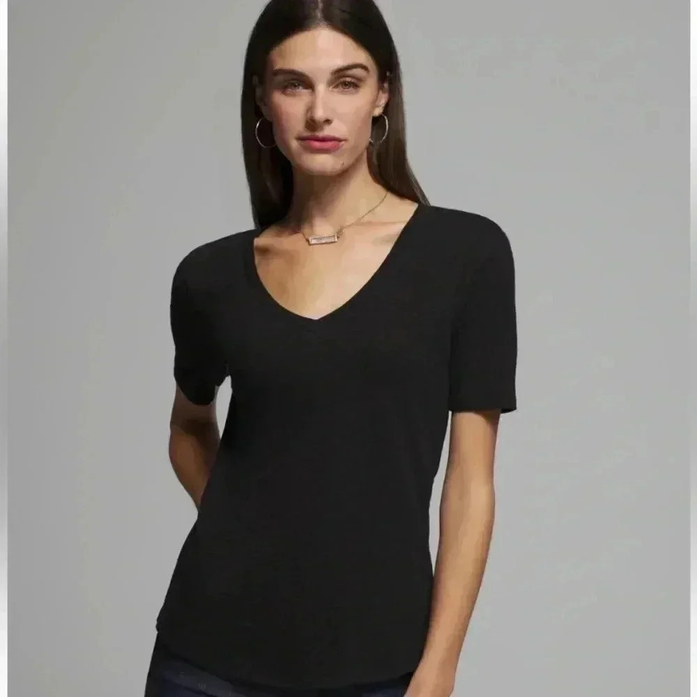 White House black market NWT striped v-neck foundation tee - Picture 7 of 9